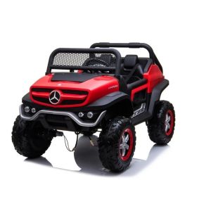 Coche Eléctrico Infantil Mercedes Unimog 4x4 12V LEAN CARS - Rojo