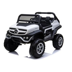 Coche Eléctrico Infantil Mercedes Unimog 4x4 12V LEAN CARS - Blanco