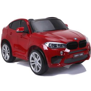 BMW X6M con Ruedas EVA, Cuero Ecológico y Mando 2.4G - Color Rojo