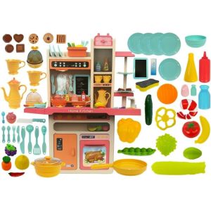 Cocina Infantil Rosa LEAN Toys - Juguete con Accesorios y Luz