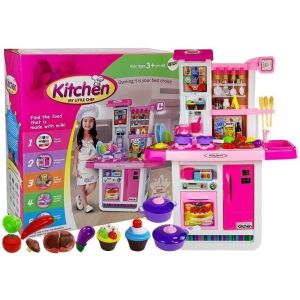 Cocina de Juguete Rosa con Agua, Luces, Sonidos y Accesorios