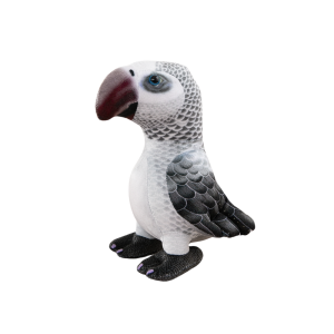 Peluche de Loro 20 cm - Colección Nueva Fauna-Gris