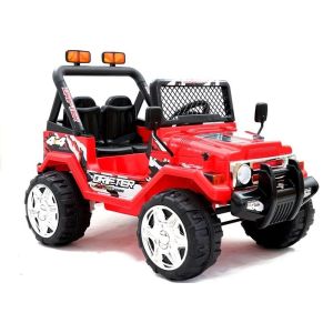 Coche Eléctrico Infantil Jeep Raptor S618 Rojo con Ruedas EVA y Control Remoto