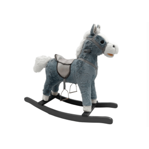 Caballito Balancín 74 cm Tonos Grises con Estrellas Plateadas – LEAN Toys