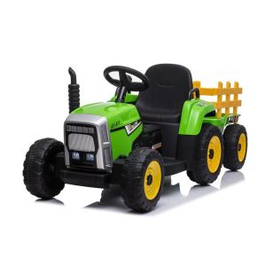 Tractor Eléctrico Infantil XMX611 Verde 12V con Mando y Panel Musical