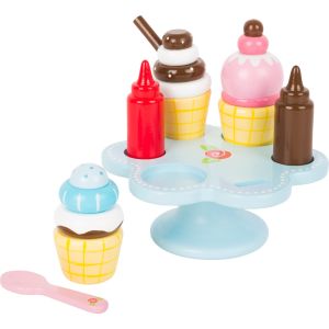 Estantería para helados de barquillo y salsas , 10 piezas
