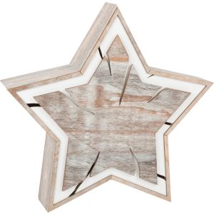 Estrella brillante grande con luz, 34 x 7 x 32 cm 