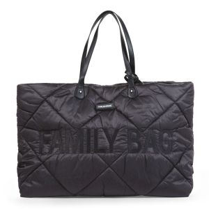 Bolso Familiar Acolchado Negro de Childhome: Espacio y Estilo para tus Viajes en Familia