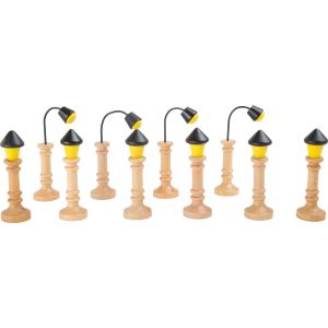 Farolas de madera para Ferrocarriles - 12 unidades - Legler