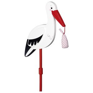 Figura Cigüeña con fular portabebés, XL - 100 cm de altura