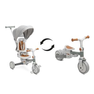 Triciclo Transformable en Bicicleta Faro - Varios Colores - Multifunción , Plegable-Gris