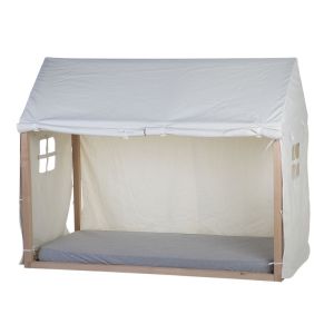 Funda para cama Casa de 90x200 cm en color blanco, perfecta para camas juveniles y de adultos.