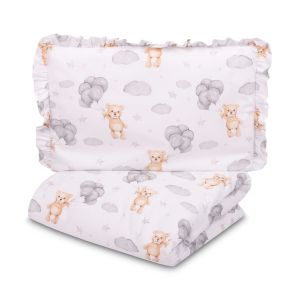 Juego de Funda Nórdica Sensillo Teddy Grey 100x135 cm para Bebé