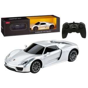 Coche Deportivo RC 1:24 Control Remoto Porsche 918 Spyder Plata