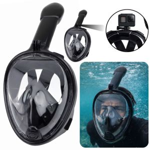 Máscara de Buceo Integral con Sistema Antivaho Negra L/XL