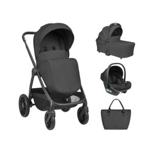 Carrito de Bebé 3en1 con Capazo Modena Negro Kikkaboo
