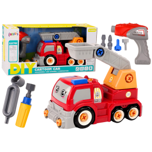 Camión de dibujos animados desmontable DIY rojo