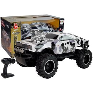 Coche Todoterreno Control Remoto 2.4G Camuflaje Blanco y Negro