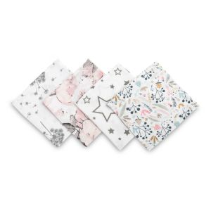 Pañales de Muselina Rosa Sensillo - Pack de 4 Piezas