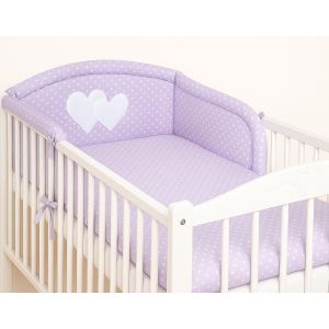 Protectores de Cuna My Sweet Baby - Corazones en Puntos Blancos
