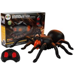 Araña control remoto gigante a pilas negra-naranja
