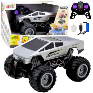 Coche RC Todoterreno Control Remoto Plata 1:16