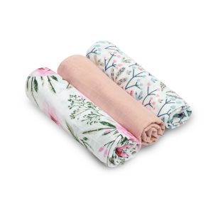 Paquete de 3 Pañales de Muselina Sensillo - Rosa