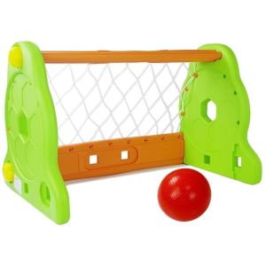 Portería de Fútbol Verde y Naranja para Niños
