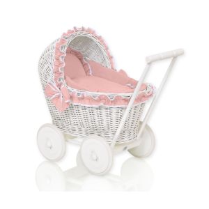 Cochecito de Muñecas de Mimbre con Ropa My Sweet Baby