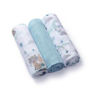 Pañales de Bambú Babyono 3 Piezas Azul - Suaves y Versátiles