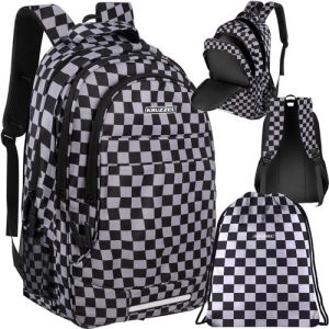 Mochila 30L Checkerboard Kruzzel - Mochila de Diseño para Bebé