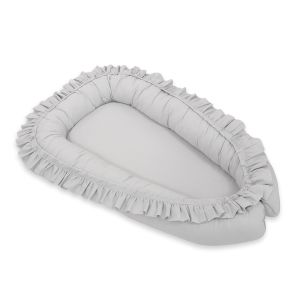 Baby Nest Premium Cocoon For Infants With A Ruffle My Sweet Baby- Grey