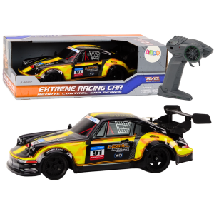 Coche Teledirigido Amarillo 1:16 con Ruedas de Goma