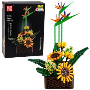 Bloques Construcción Floral en Maceta con 1608 Piezas