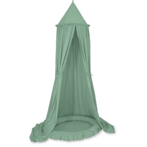 Set dosel y nido con volante My Sweet Baby - Verde Pastel