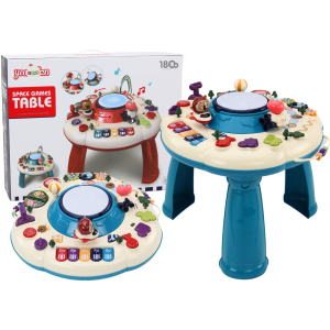 Mesa Educativa Interactiva Infantil con Piano y Tambor Azul