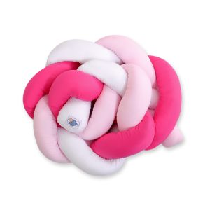 Protector de Cuna Knot Bumper My Sweet Baby - Rosa y Blanco