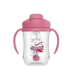 Vaso de Entrenamiento Dr Brown's 270 ml Conejito Rosa 6+