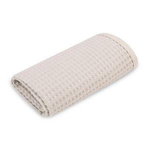 Toalla infantil de mano Sensillo waffle beige 30x50 cm con gancho, vista extendida