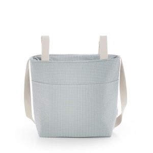Bolso talega Taylor Cambrass color azul vichy, vista frontal
