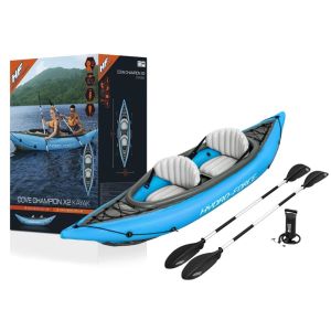 Kayak Inflable Doble Bestway en uso en el lago
