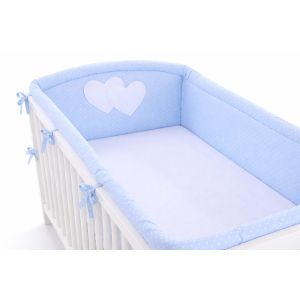 Protector de Cuna My Sweet Baby XXL Corazones Blancos y Azules