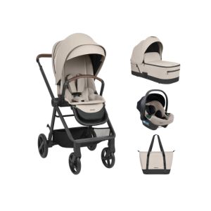 Carrito de bebé 3en1 Kikkaboo Mia Beige para un paseo seguro