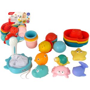 Set de Baño de Animales Marinos de Goma 17 Piezas