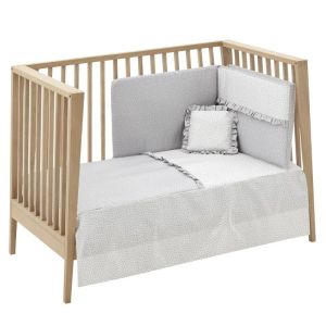 Jgo 2 Pcs.colcha I-v. Cuna 70 Liberty Gris 70x140x3 Cm - Cambrass