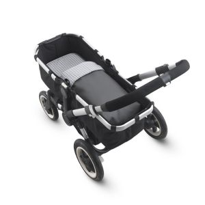 Saco Capazo + Colchoneta Dulce Vichy Gris 35x80x6 Cm - Cambrass