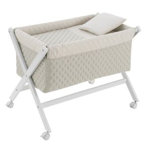 Minicuna Tijera Madera Tender Mint/bco 55x87x74 Cm - Cambrass