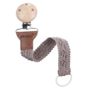 Correa para Chupete Akuku de Algodón Beige - Accesorio Bebé
