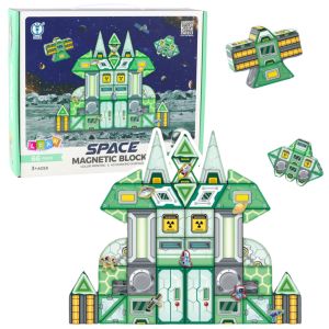 Bloques Magnéticos Espaciales Estación Espacial 4D 66pcs