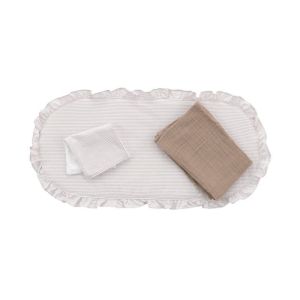 Pack Colcha Capazo Candela Crudo 35x75x1 Cm - Cambrass